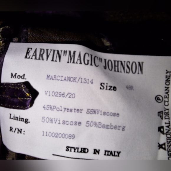 Earvin "Magic" Johnson Men's Blue Thread Accents Blazer In A Size 40R. EUC. - Picture 5 of 10